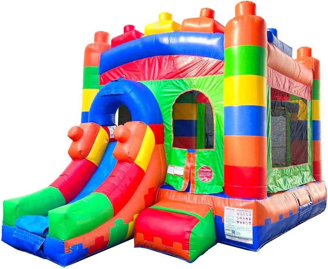 Inflatable Bounce House with Slide for Kids - Jungle Castle Bouncer - ToylandEU