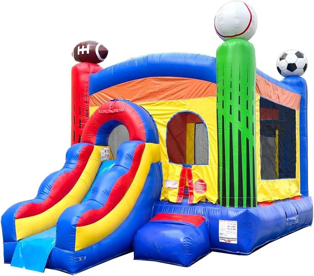 Inflatable Bounce House with Slide for Kids - Jungle Castle Bouncer - ToylandEU
