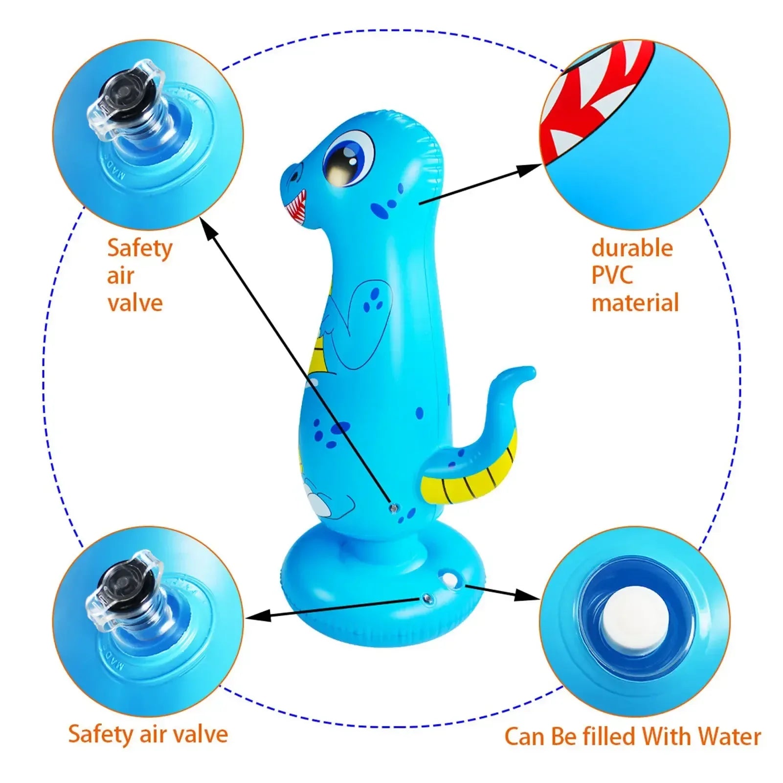 Inflatable Boxing Bag For Kids Safe Active Playtime - ToylandEU