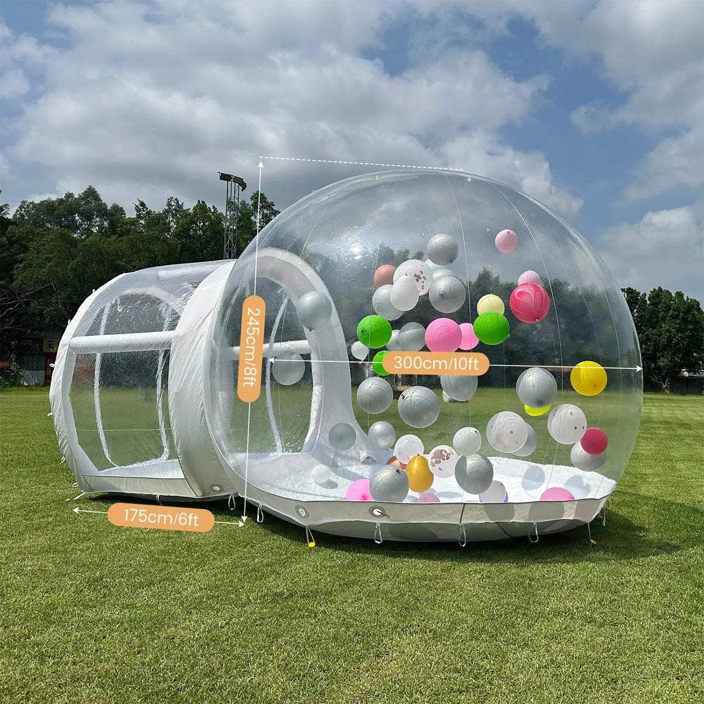 Inflatable Bubble House Castle With 750W Blower For Kids - ToylandEU