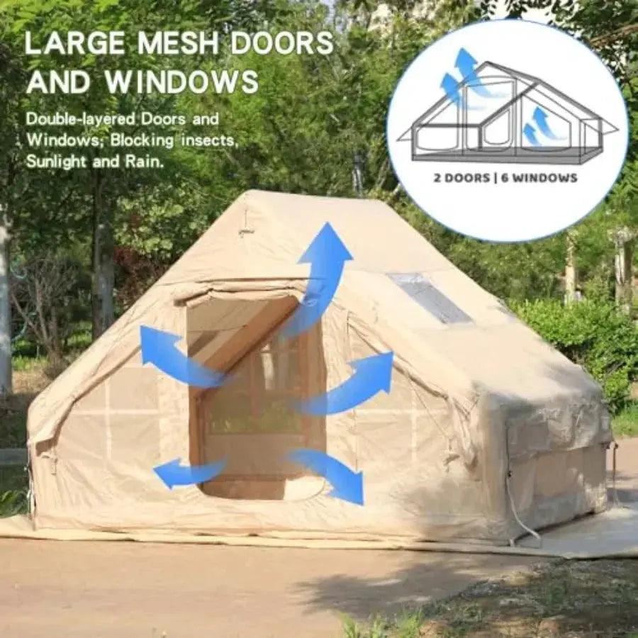  Inflatable Camping Tent With Stove For Four To Six -  ToylandEU™