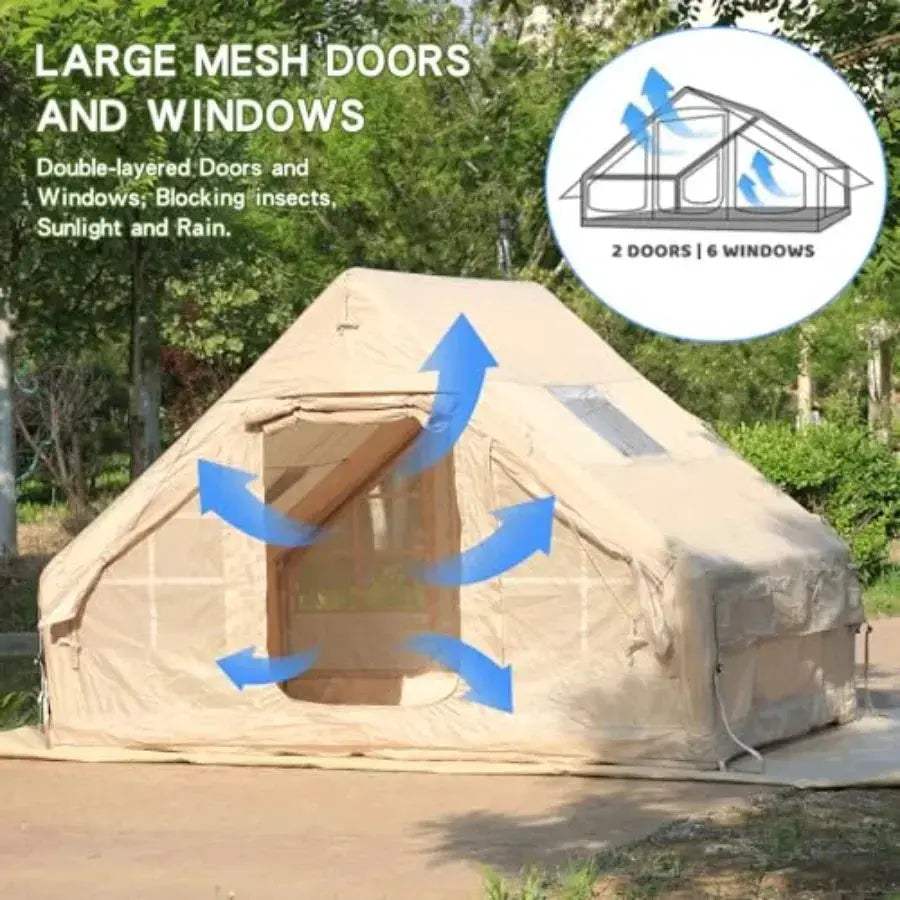 Inflatable Camping Tent With Stove For FourToSix Portable - ToylandEU