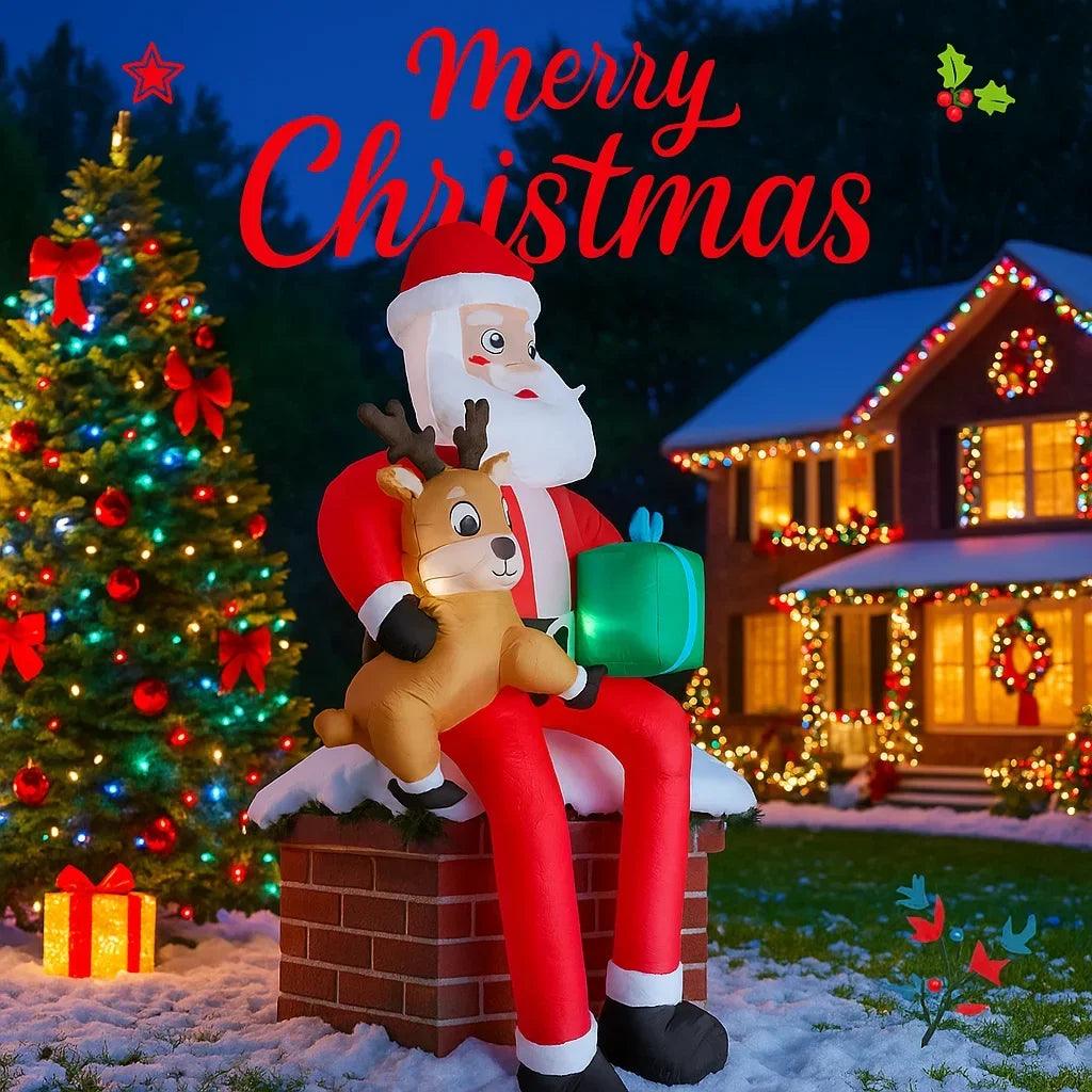 Inflatable Christmas Decor | 9.5ft LED Lit | Toylandeu™