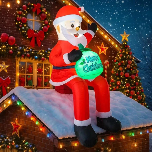 Inflatable Christmas Santa | 5.6 Ft Tall | Toylandeu™