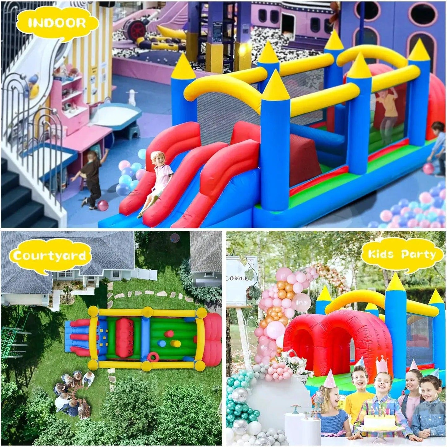  Commercial Grade Inflatable Obstacle Course For Kids -  ToylandEU™