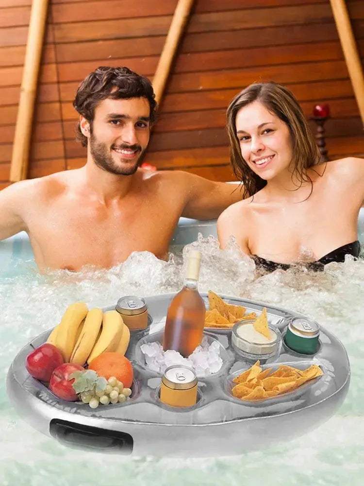 Summer Party Bucket Cup Holder Iatable Pool Float Beer Drink Cooler Table Bar Tray Portable Beach Swimming Ring Accessories - ToylandEU