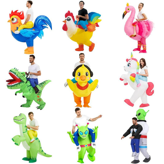 Inflatable Dinosaur Costume | Dino Jockey Style | Toylandeu™