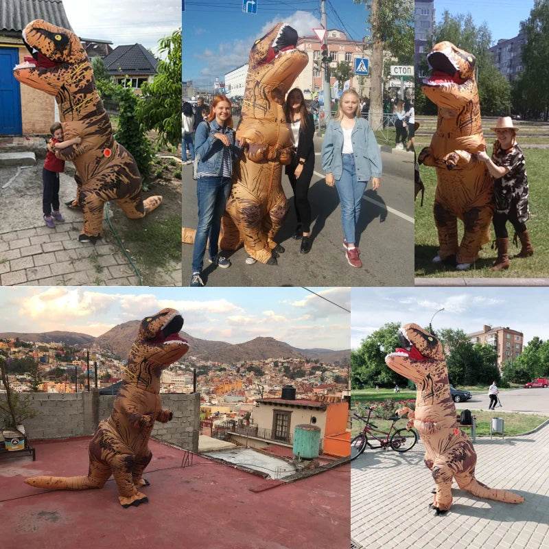Inflatable Dinosaur Costume T Rex Look Unisex Adults Kids - ToylandEU