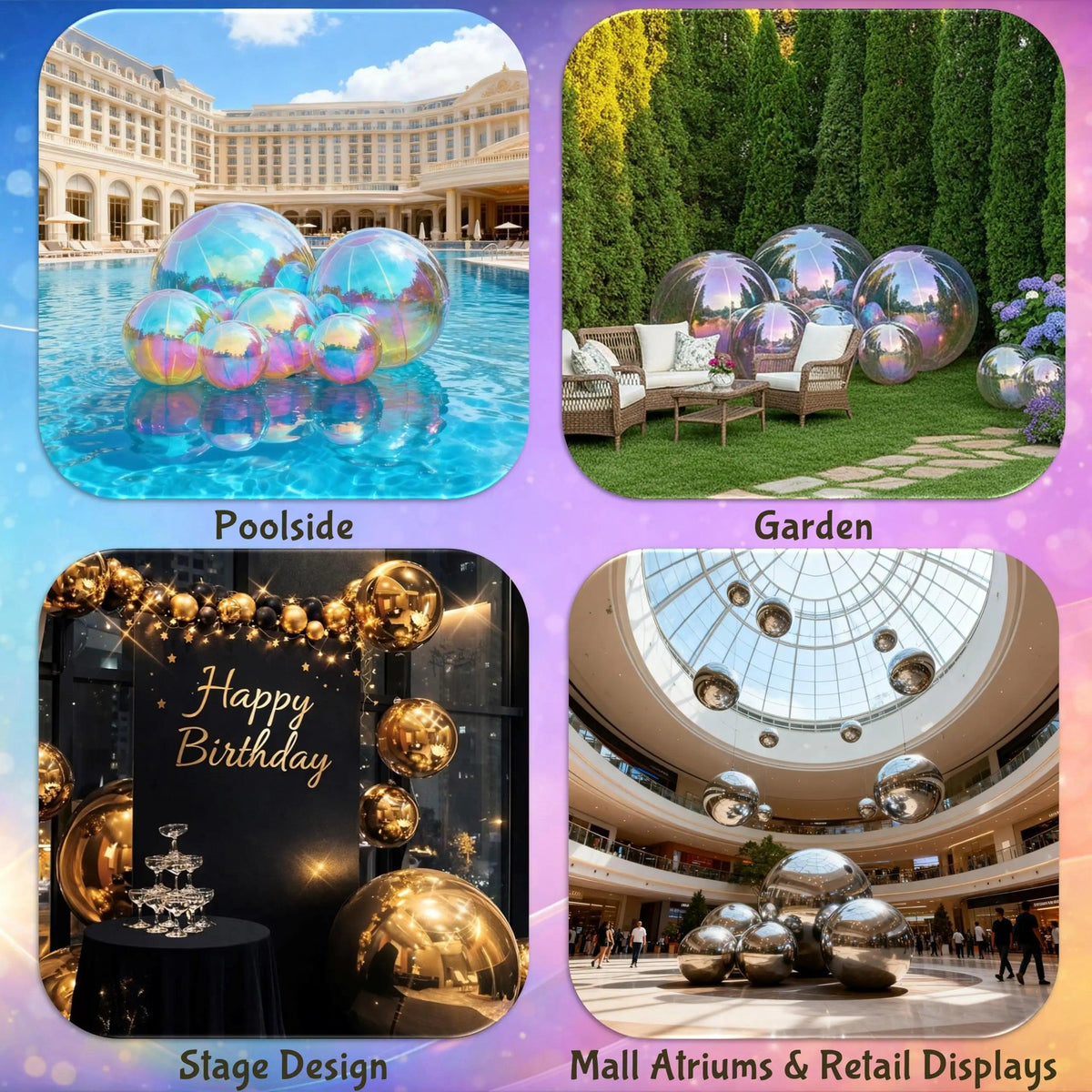 Inflatable Disco Ball | Set of 6 w/ Pump | Toylandeu™