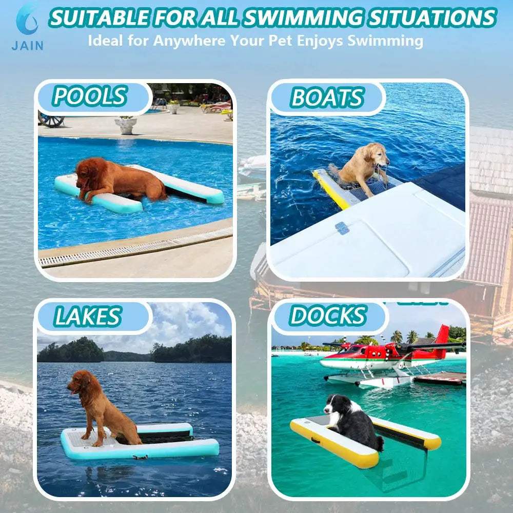  Inflatable Dog Water Ramp Durable PVC For Pool Access -  ToylandEU™