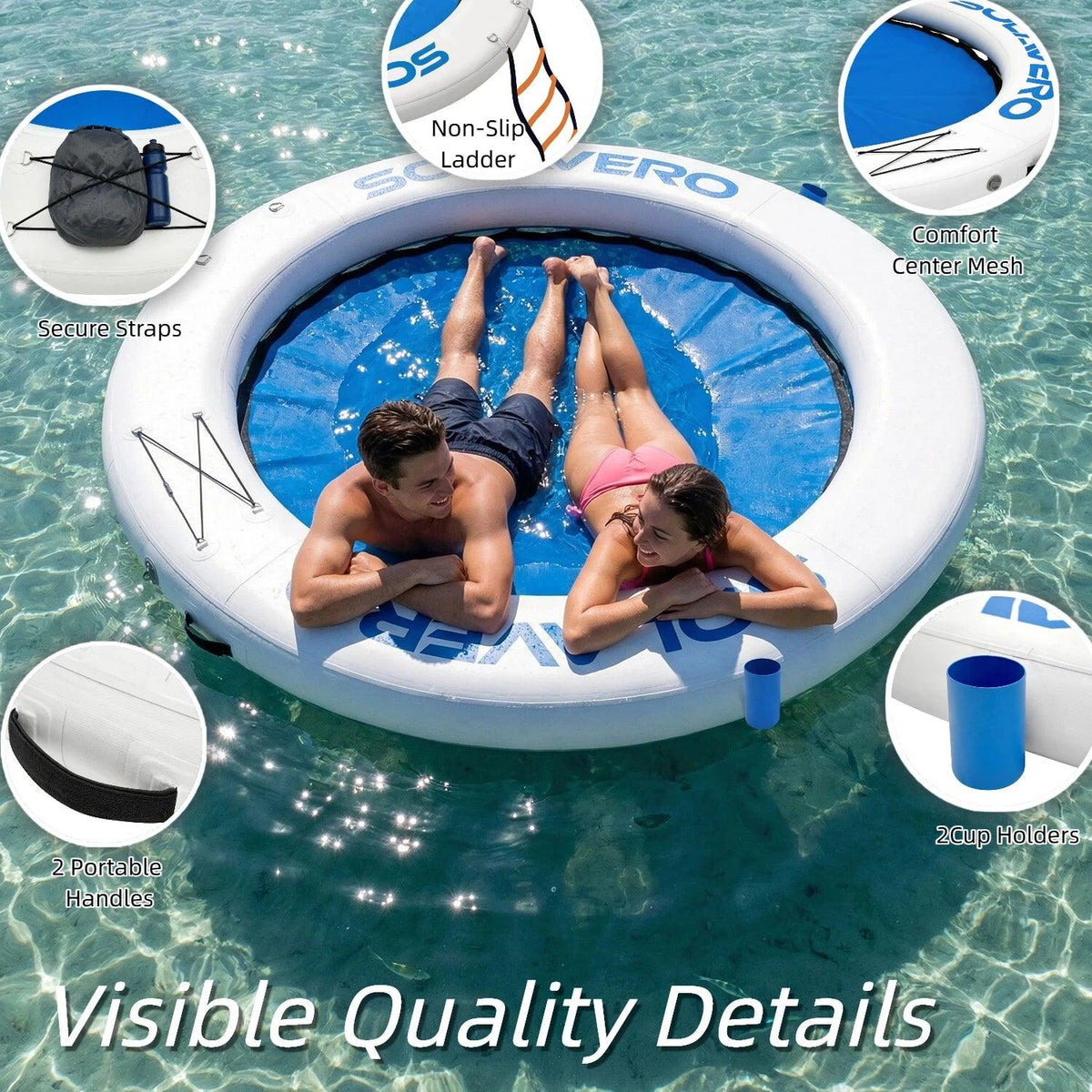 Inflatable Floating Dock|Foldable Platform|Toylandeu™