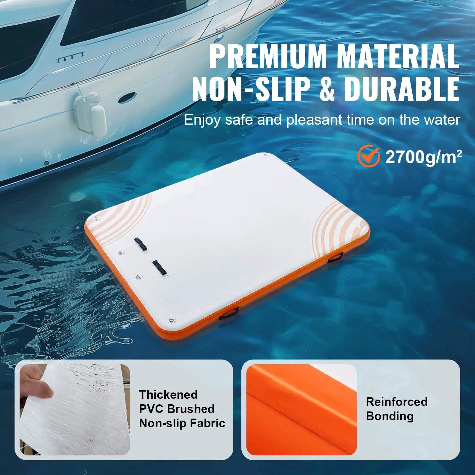  Inflatable Floating Dock With Detachable Ladder Sturdy -  ToylandEU™