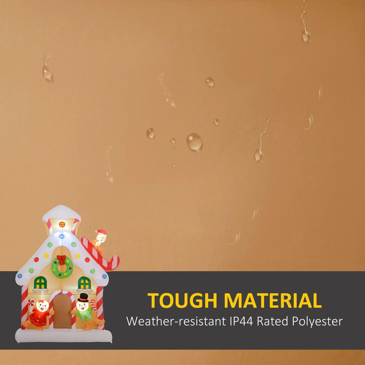 Inflatable Gingerbread House | 7Ft LED | Toylandeu™