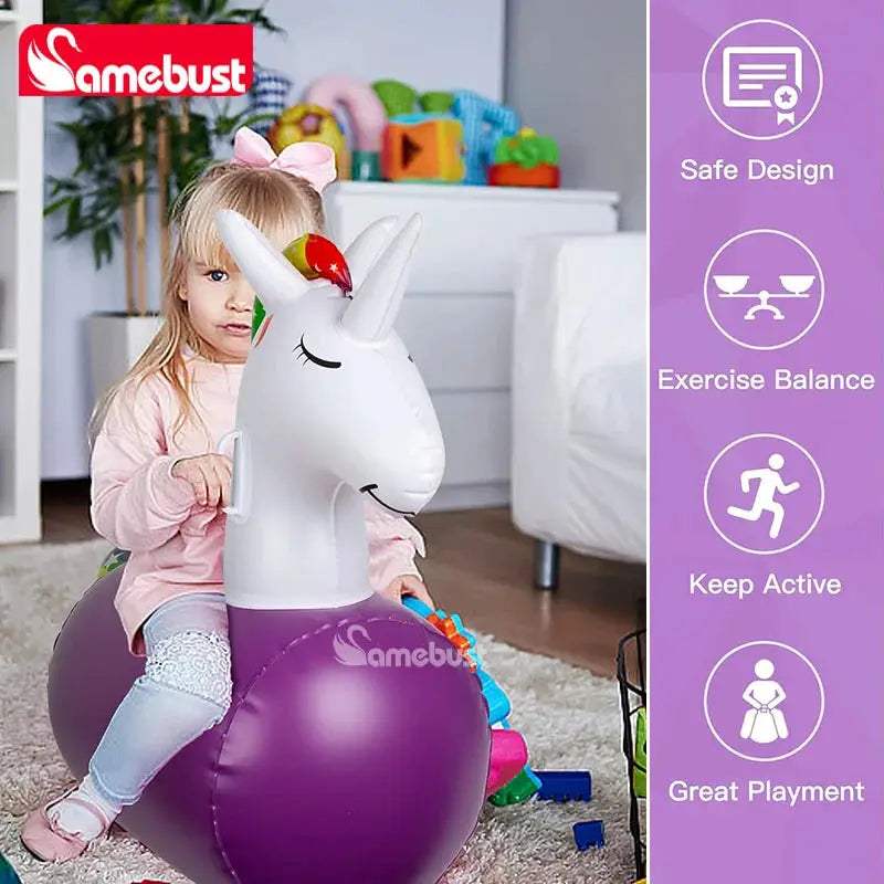  Inflatable Hopper Ride On Toy Unicorn Jumping Safe -  ToylandEU™