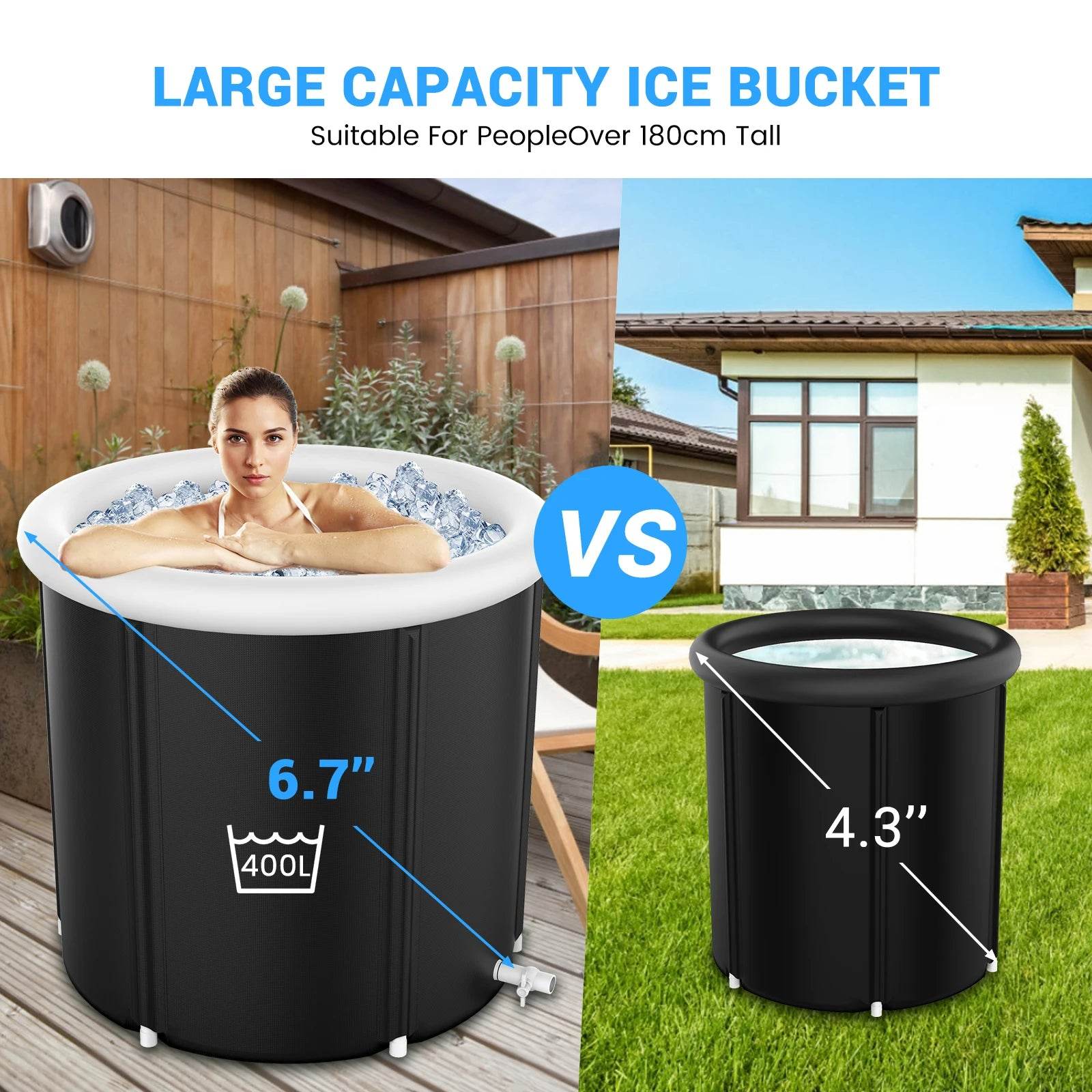 Inflatable Ice Bath Tub – Portable Cold Plunge for Athletes and Parents - ToylandEU
