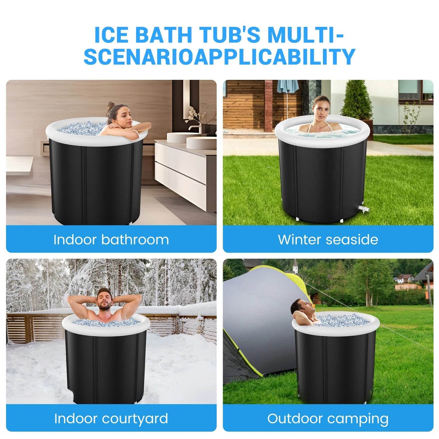 Inflatable Ice Bath Tub – Portable Cold Plunge for Athletes and Parents - ToylandEU