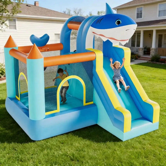  Inflatable Kids Bounce House With Slide And Blower Safe -  ToylandEU™