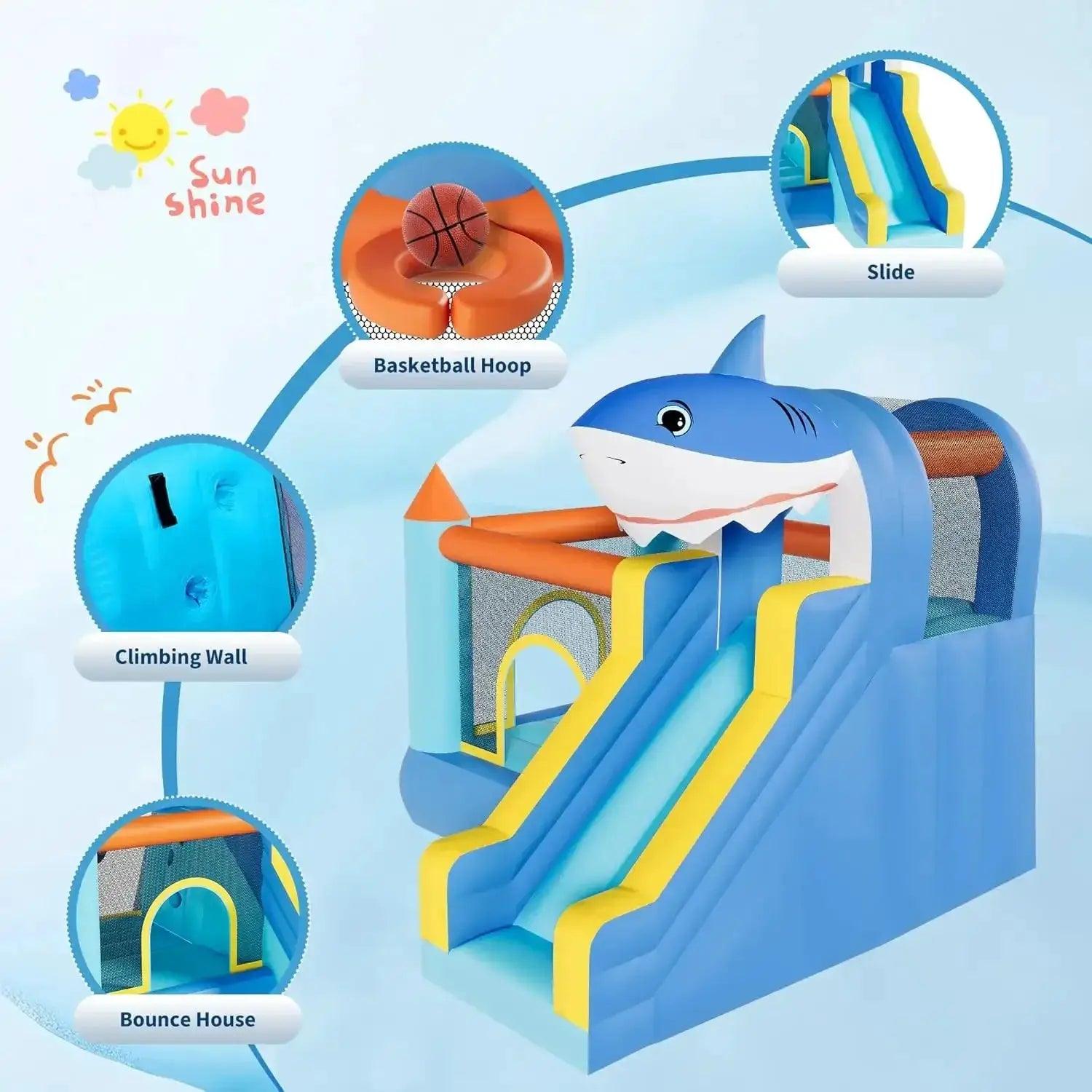  Inflatable Kids Bounce House With Slide And Blower Safe -  ToylandEU™
