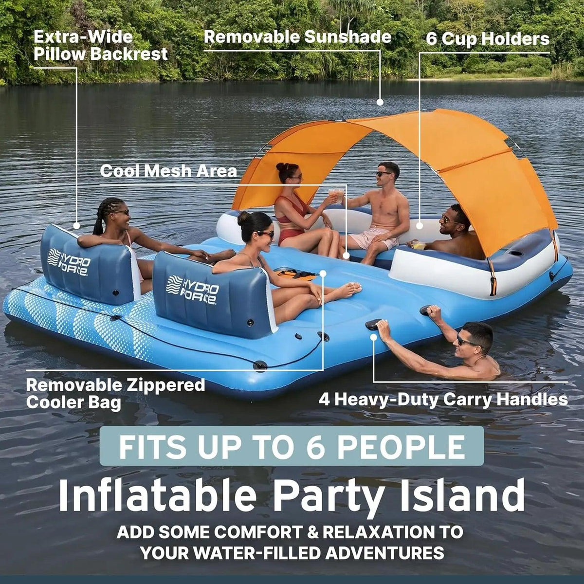 Inflatable Lounger | 6 Person Capacity | Toylandeu™