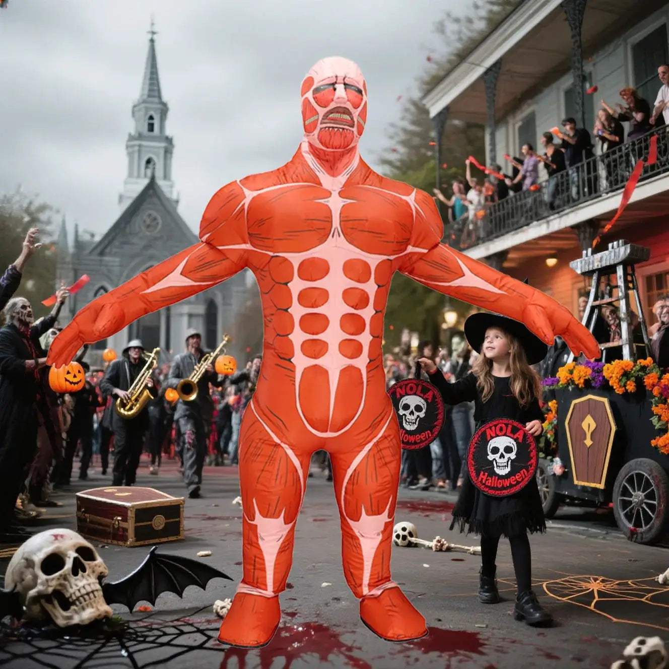  Inflatable Muscle Giant Mascot Costume Halloween Durable -  ToylandEU™