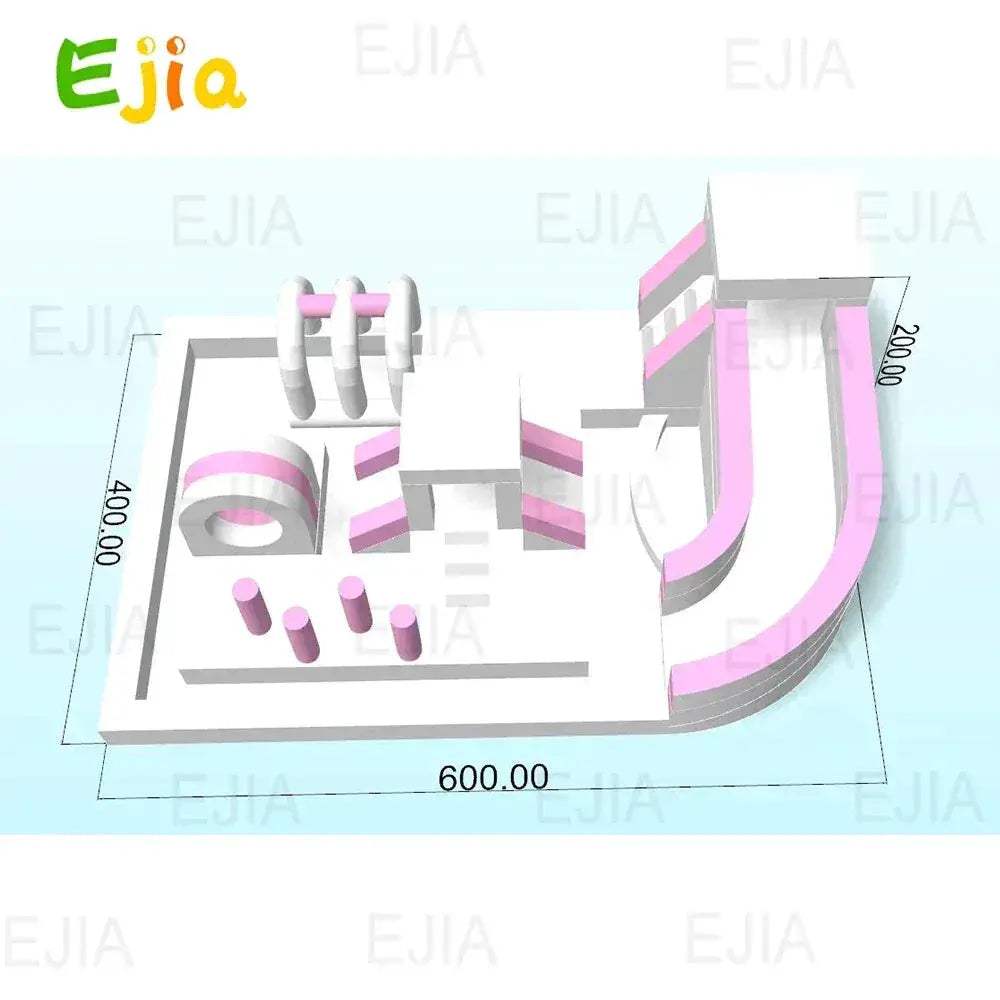 Inflatable Obstacle Course With Ball Pit For Parties - ToylandEU