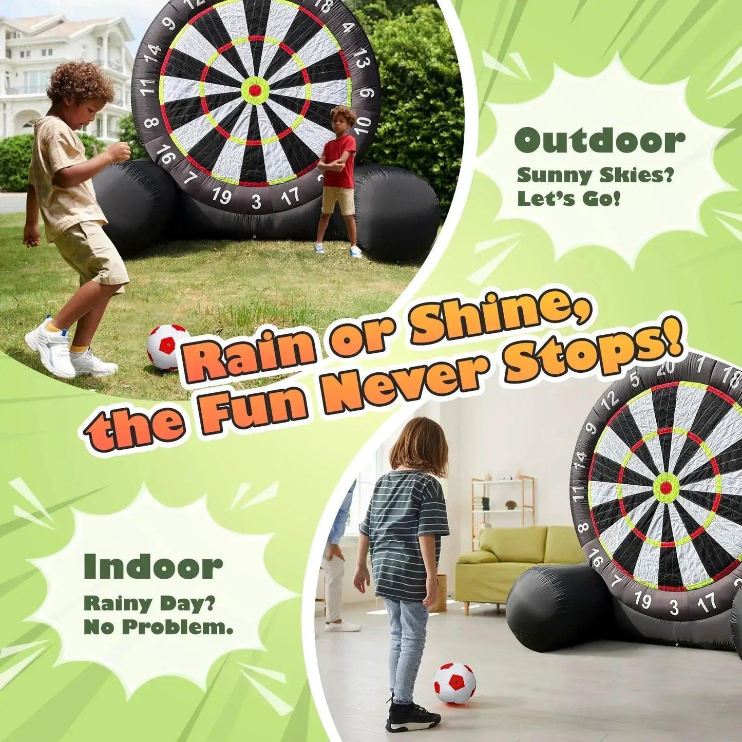  Giant Outdoor Inflatable Soccer Darts Board With Blower -  ToylandEU™