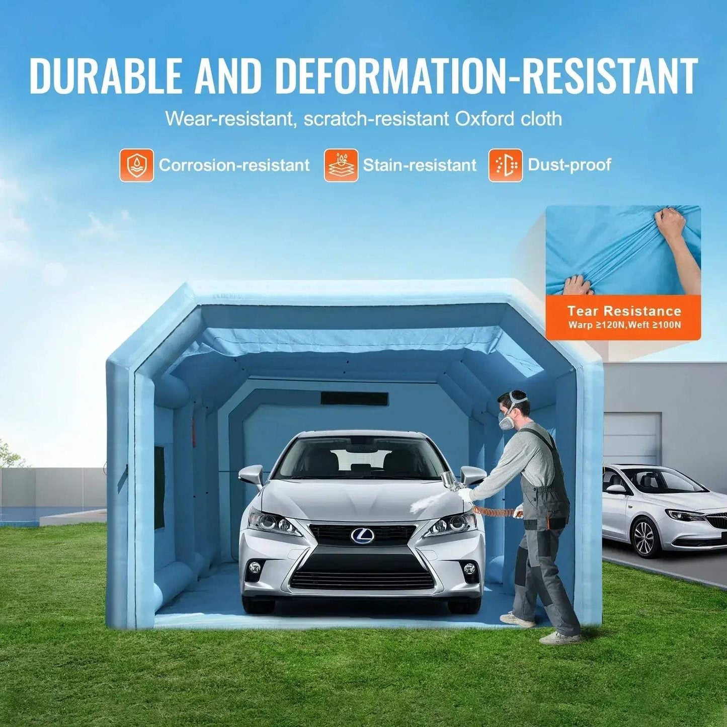 Inflatable Paint Booth Portable With Powerful Blowers And Air Filter - ToylandEU