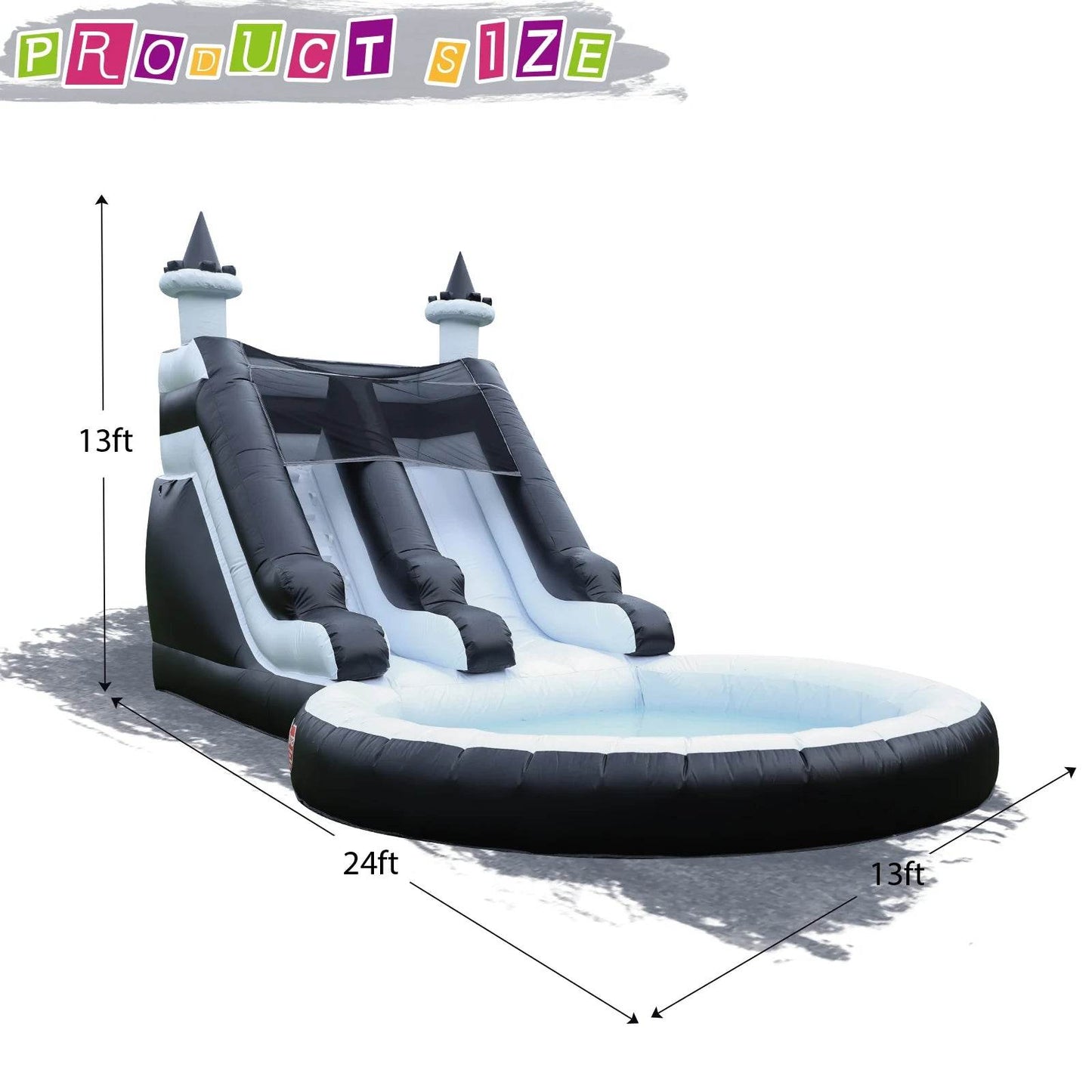 Inflatable Pirate Boat Outdoor Slides Air Bounce Water Play - ToylandEU