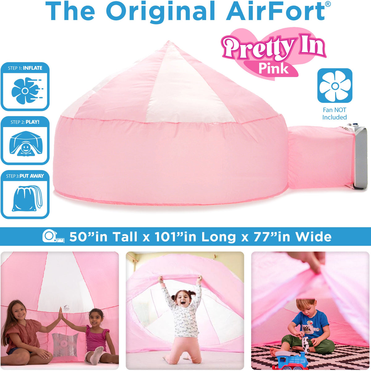 Inflatable Playhouse | Pink Princess Castle | Toylandeu™