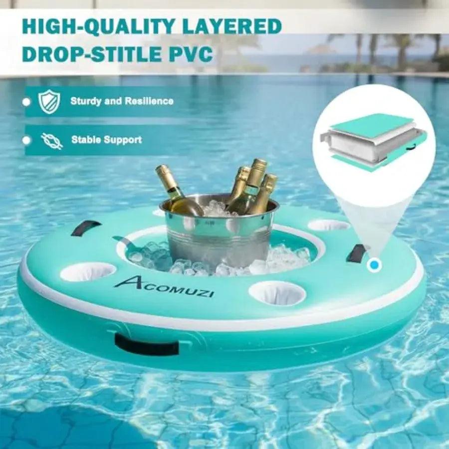  Inflatable Pool Bar Cup Holders Floating Cooler -  ToylandEU™