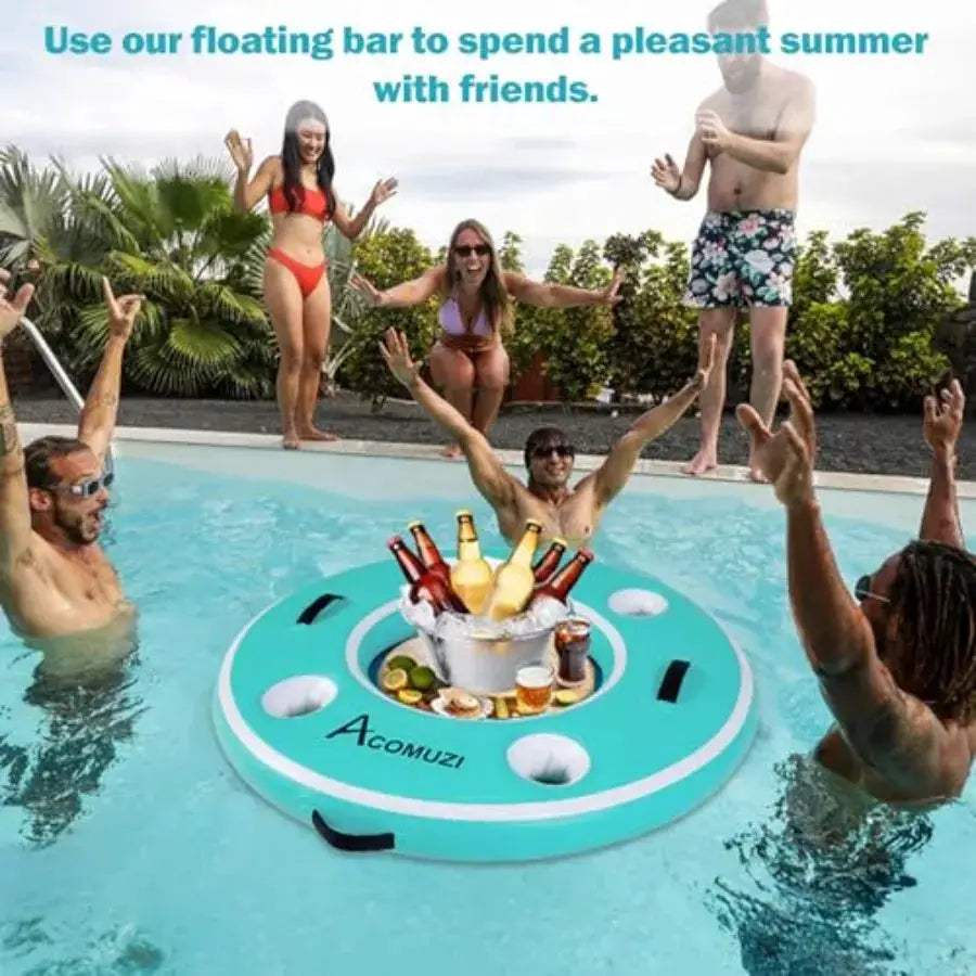  Inflatable Pool Bar Cup Holders Floating Cooler -  ToylandEU™