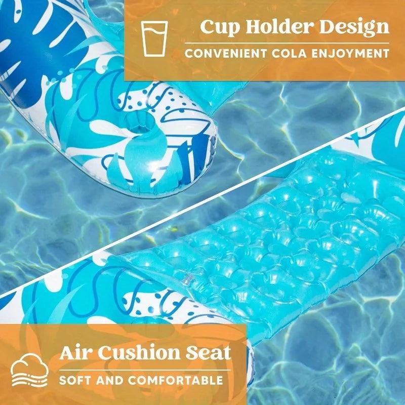 Inflatable Pool Chair | Cup Holders 2 Pack | Toylandeu™