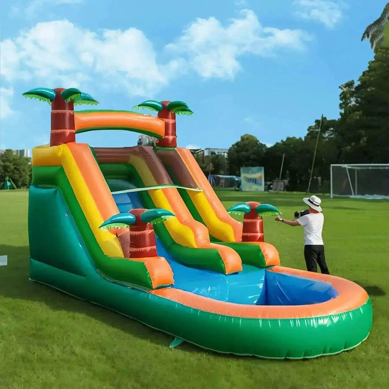  Inflatable Pool Double Slide Bubble Ball for Summer Fun -  ToylandEU™