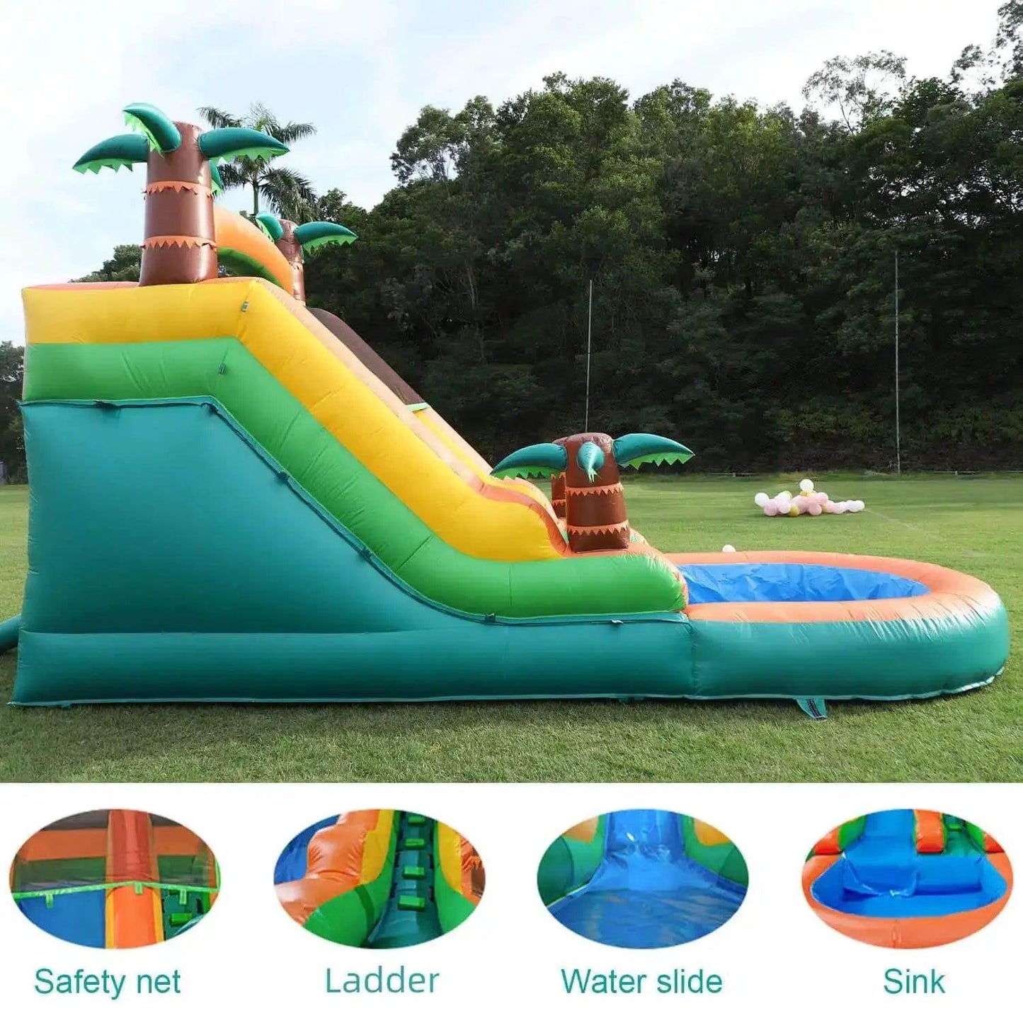  Inflatable Pool Double Slide Bubble Ball for Summer Fun -  ToylandEU™