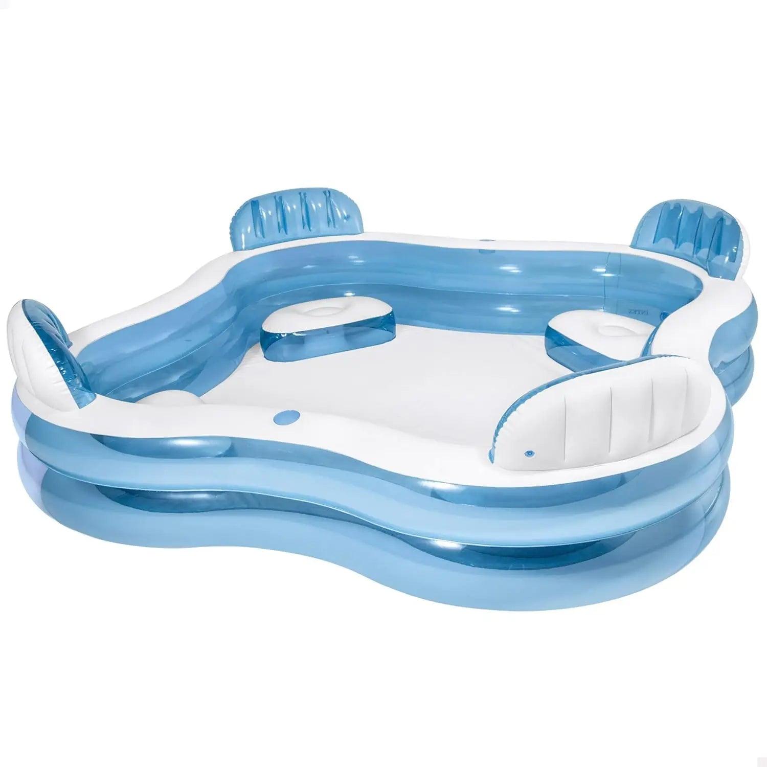 Inflatable Pool Durable PVC Blue Toylandeu™