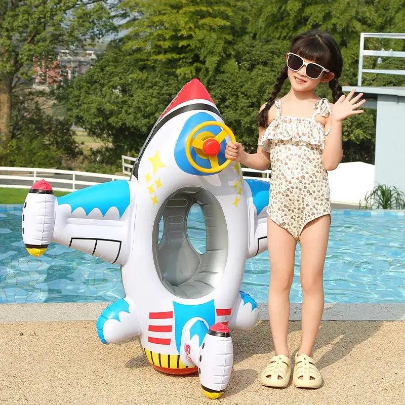  Aircraft Shape Baby Swim Ring Inflatable Pool Float -  ToylandEU™