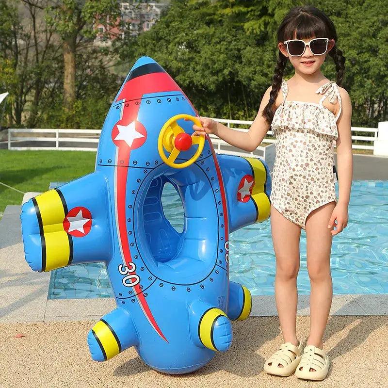  Aircraft Shape Baby Swim Ring Inflatable Pool Float -  ToylandEU™