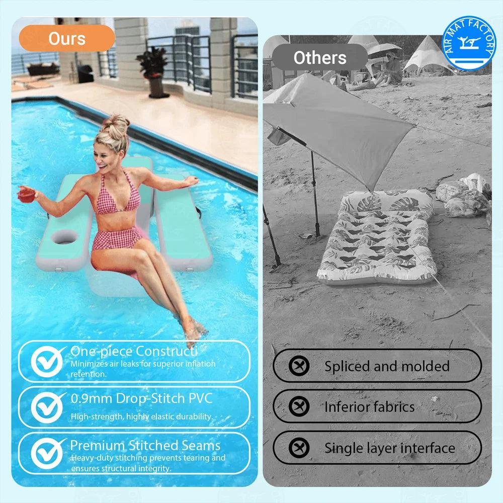 Inflatable Pool Float Lounger | Cup Holder | Toylandeu™