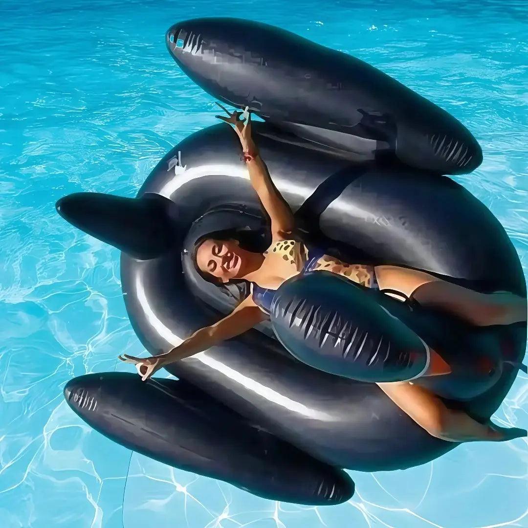  Giant PVC Inflatable Pool Float Swan Bed With Headrest -  ToylandEU™