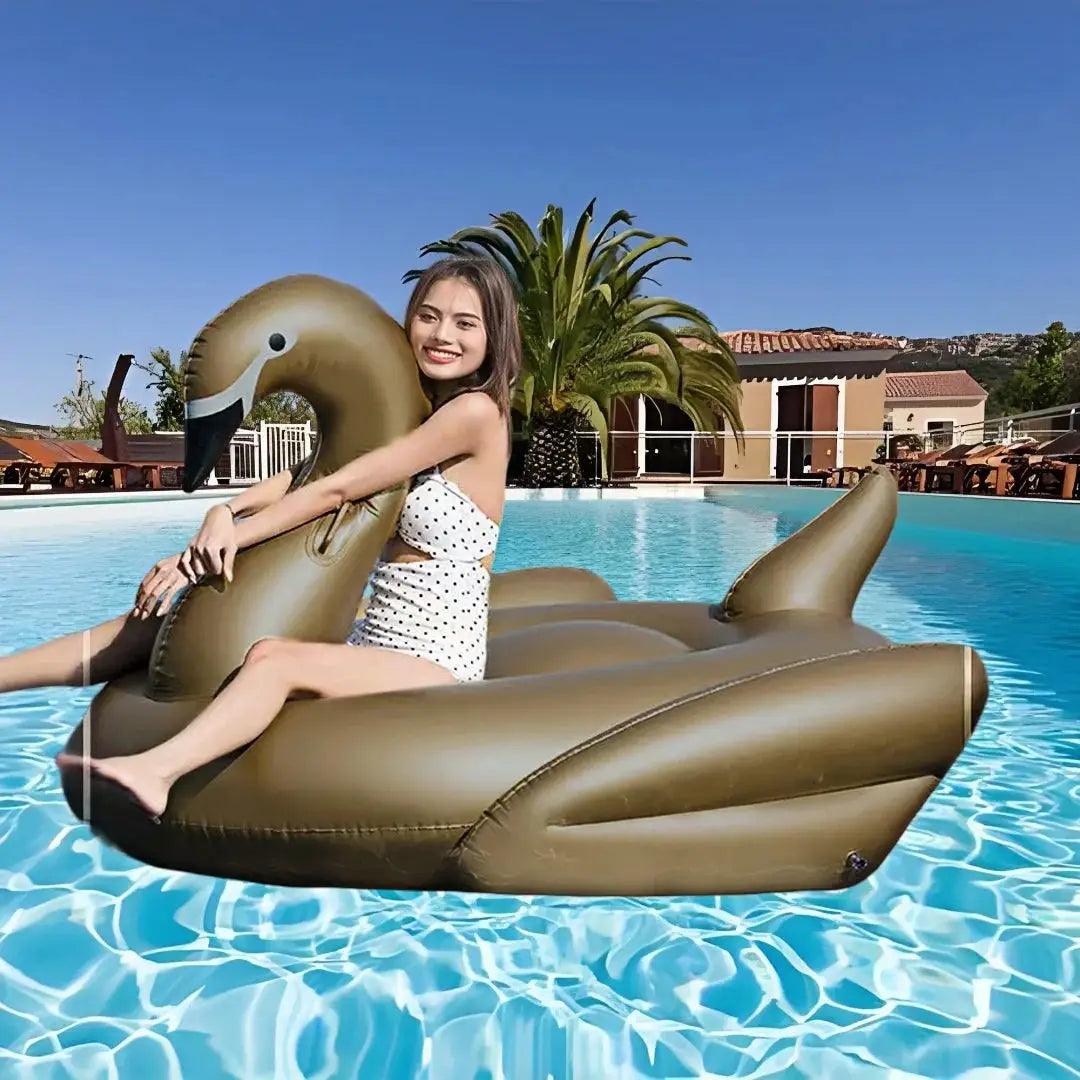  Giant PVC Inflatable Pool Float Swan Bed With Headrest -  ToylandEU™