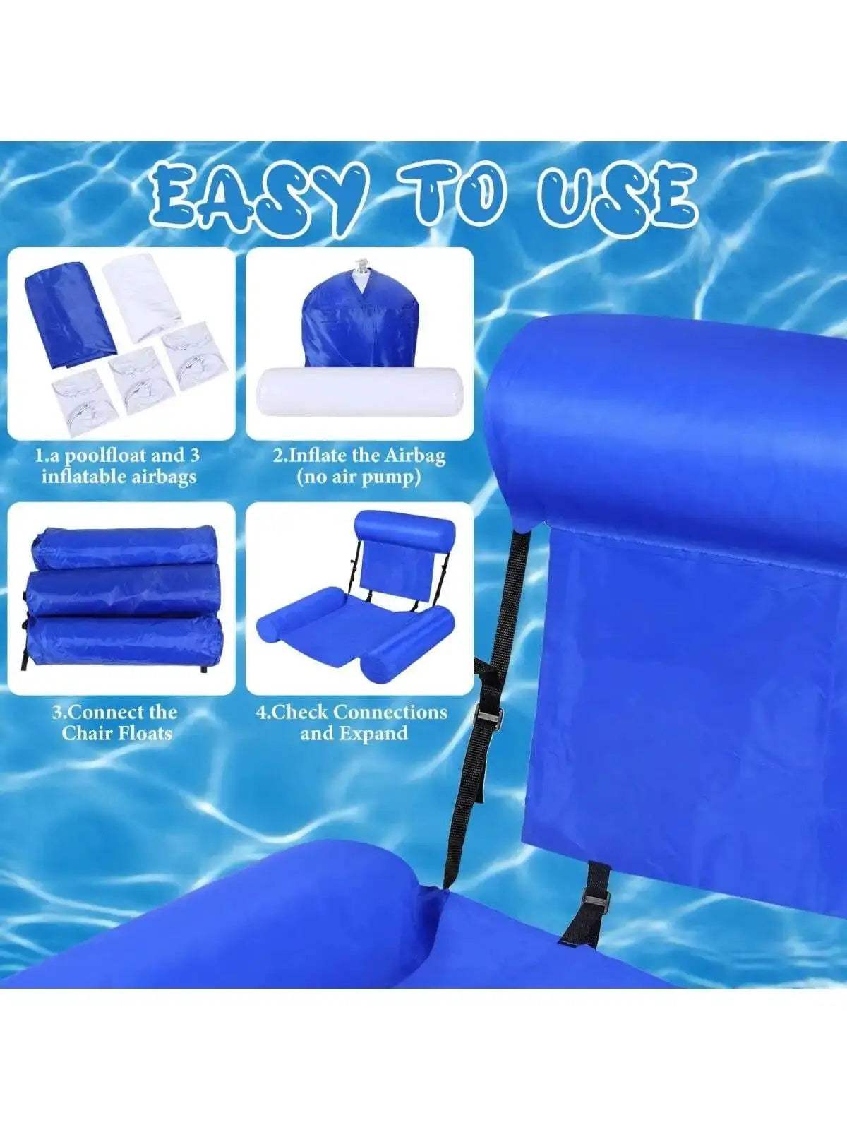  Inflatable Pool Float Water Hammock Premium Comfort -  ToylandEU™