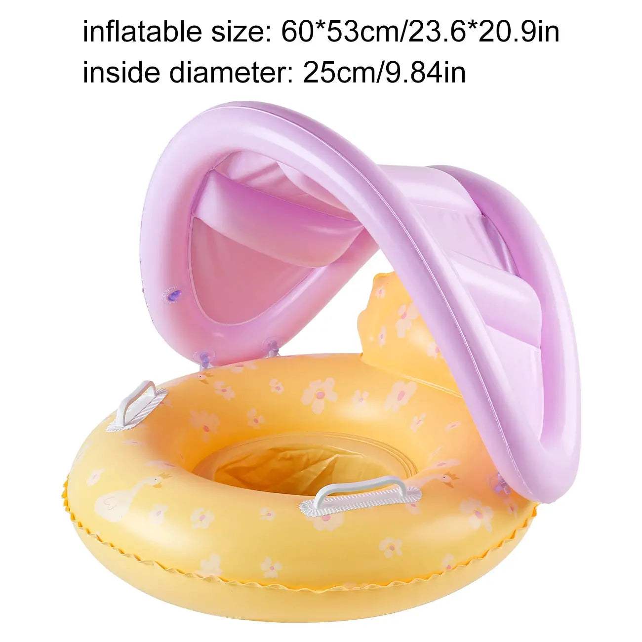  Inflatable Pool Float For Kids With Yellow Canopy Seat -  ToylandEU™