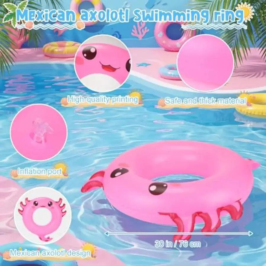  Axolotl Inflatable Pool Floats 3 Pack Pastel Colors -  ToylandEU™