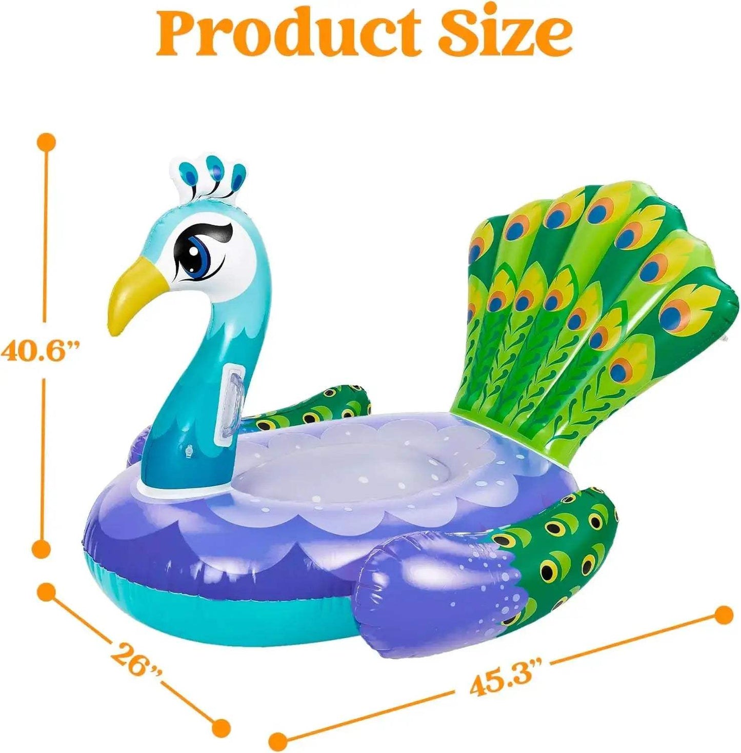  Inflatable Pool Floats Dinosaur Peacock Set Colorful -  ToylandEU™