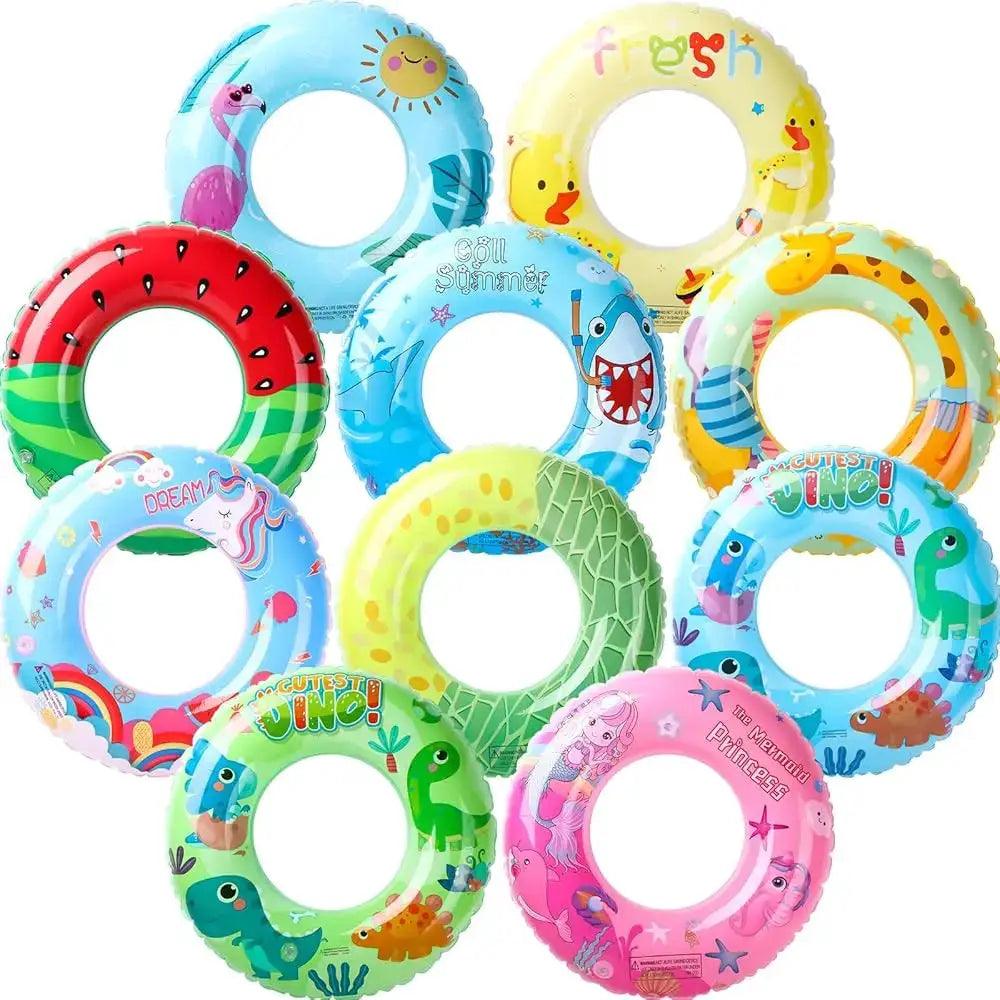  Inflatable Pool Floats Ten Pack With 10 Designs -  ToylandEU™