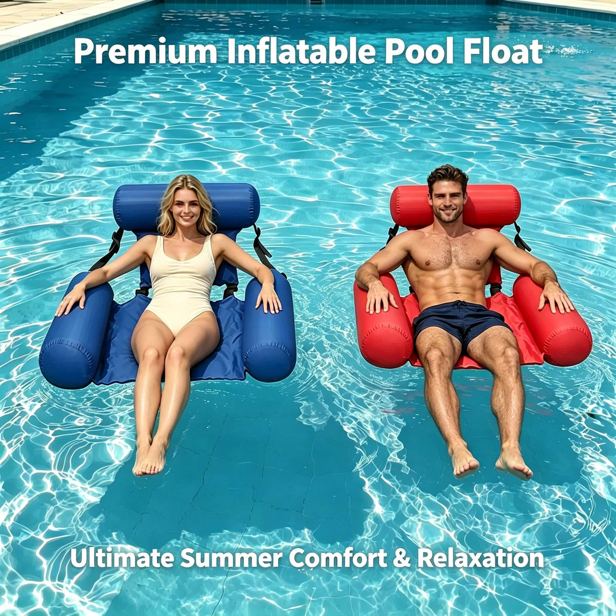 Inflatable Pool Lounger | 100x120 cm | Toylandeu™