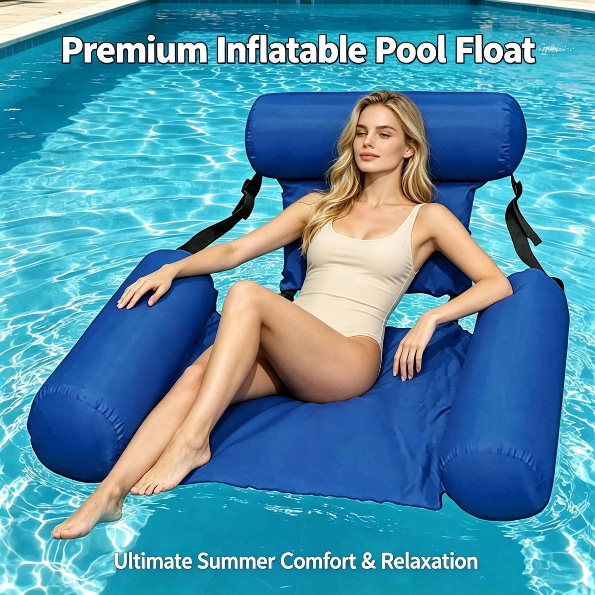 Inflatable Pool Lounger | 100x120 cm | Toylandeu™