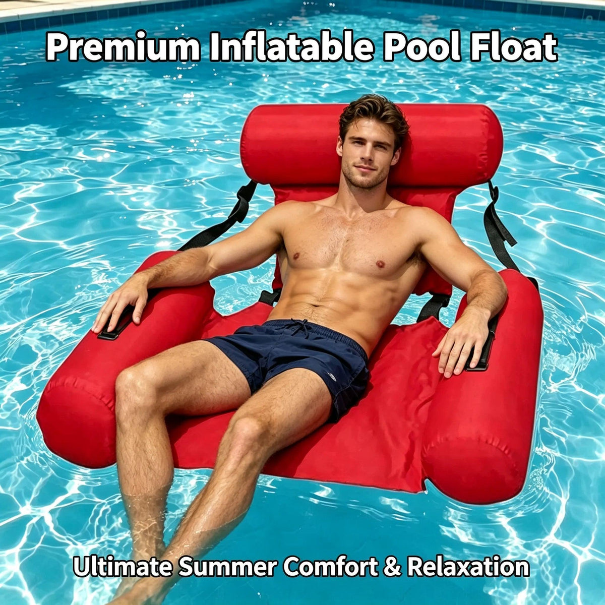 Inflatable Pool Lounger | 100x120 cm | Toylandeu™