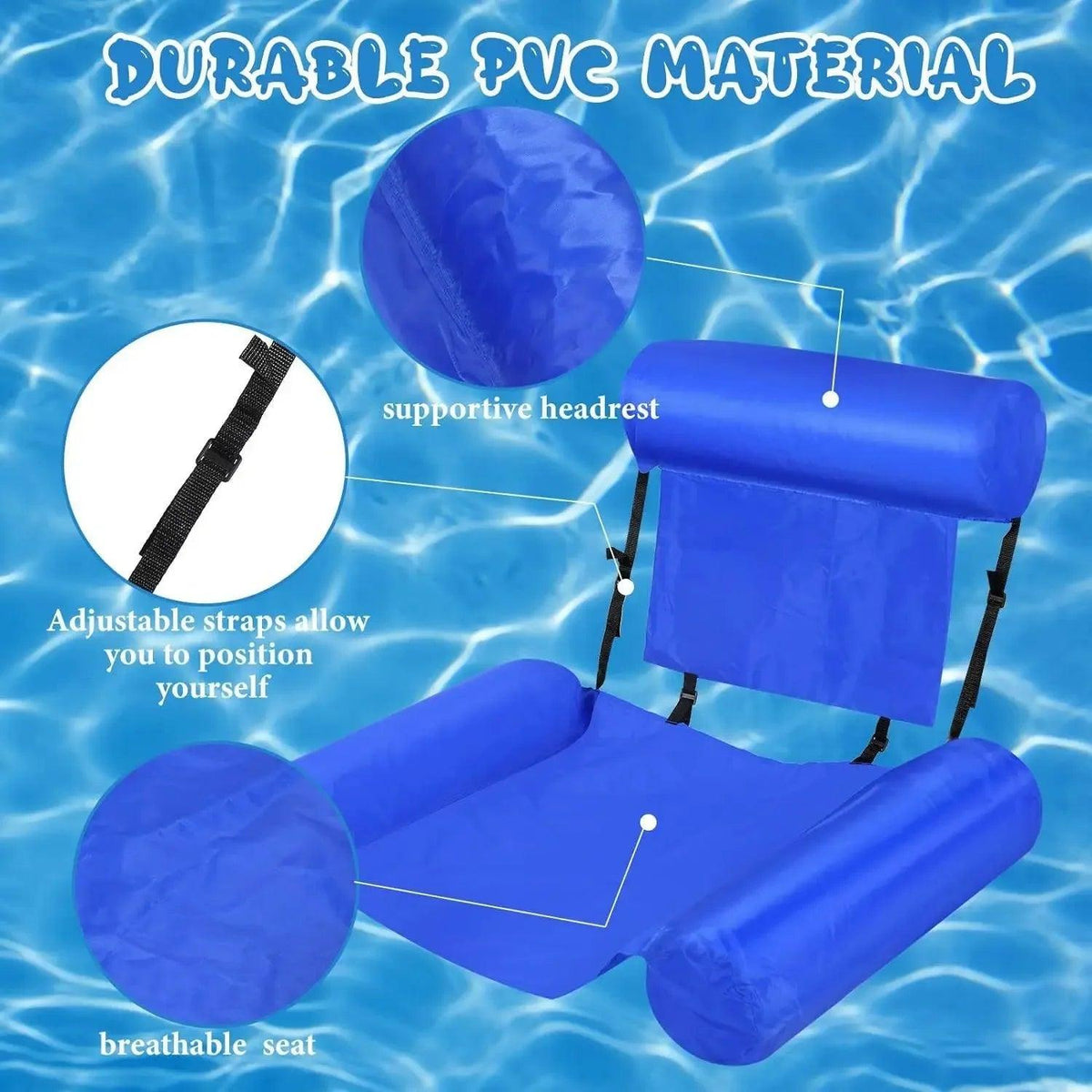 Inflatable Pool Lounger | 100x120 cm | Toylandeu™