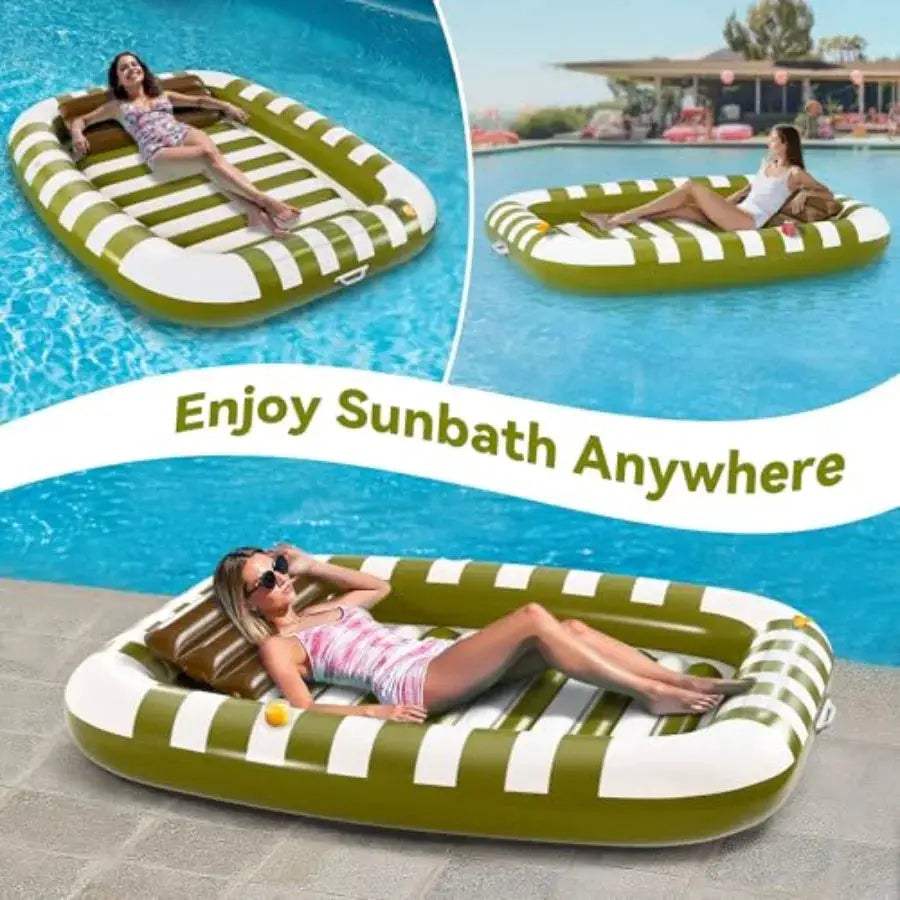  Inflatable Pool Lounger Float 80x66 Durable For Adults -  ToylandEU™
